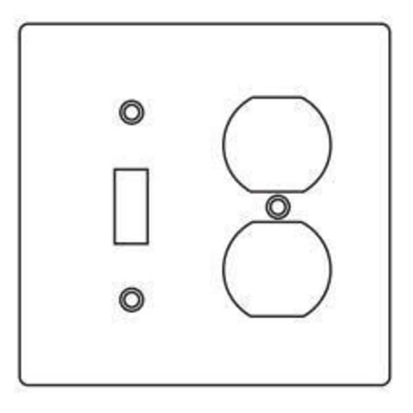 Box Cover, 2 Gang, Aluminum, Duplex Receptacle, Toggle Switch Cover Type