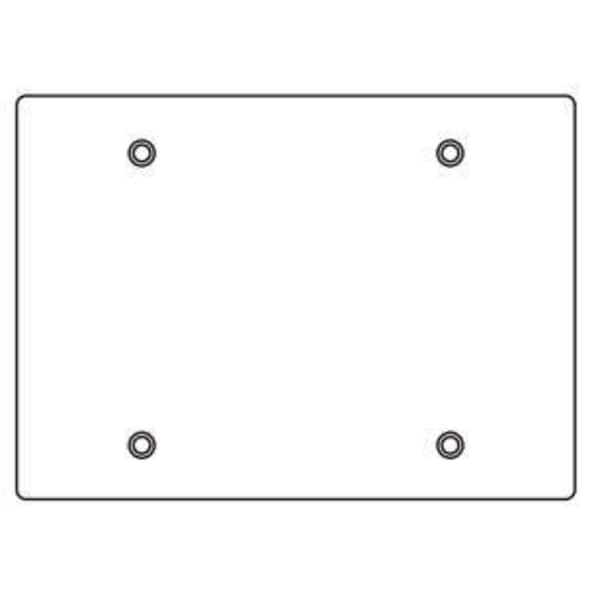 Box Cover, 3 Gang, Aluminum, Blank Cover Type