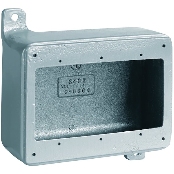 Electrical Box Cover, 3 Gangs, Rectangular, Aluminum