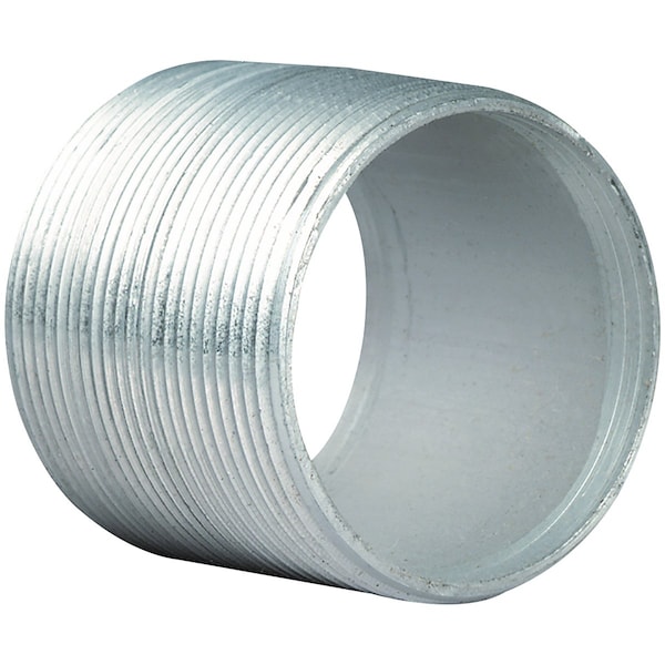 Rigid Nipple, 3-1/2 in, Aluminum, Plain, Silver