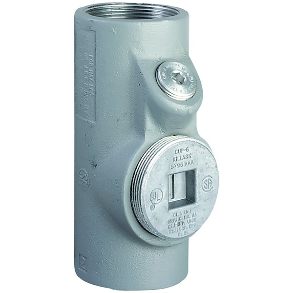 Conduit Fitting 1-1/4", Iron, PVC Coated, Gray
