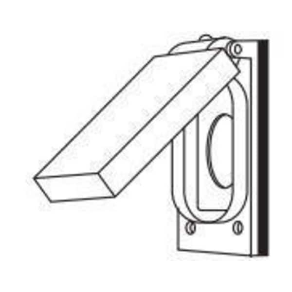 Box Cover, Single Gang Gang, Aluminum, Round Receptacle Cover Type