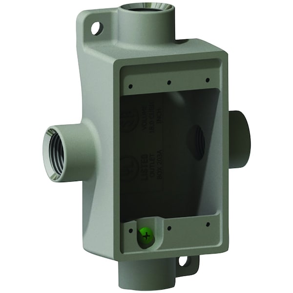 Device Box, Aluminum, Shallw, 1/2", Type FSX