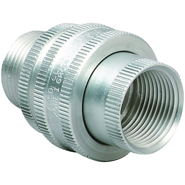 Conduit Fitting Male/Female, 3 in, Threaded, Aluminum, Zinc Plated, Silver