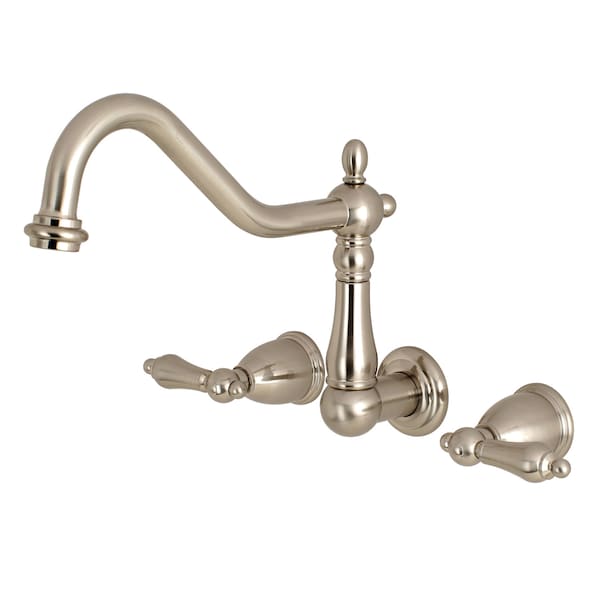 Roman Tub Faucet, Brushed Nickel, Wall Mount