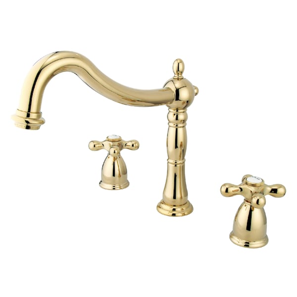 KS1342AX Roman Tub Filler with Metal Cross Handle