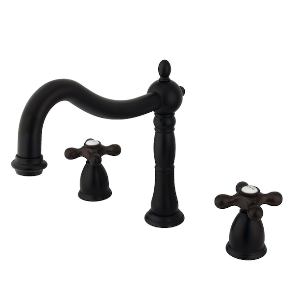 KS1345AX Roman Tub Filler with Metal Cross Handle