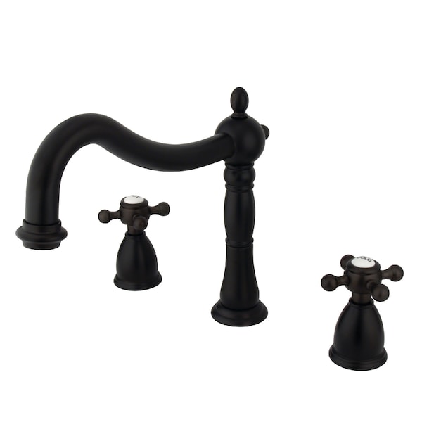 Roman Tub Faucet, Oil Rubbed Bronze, Deck Mount