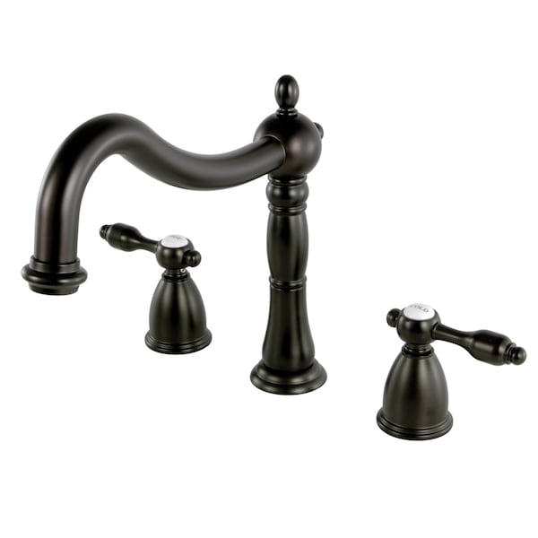 Roman Tub Faucet, Oil Rubbed Bronze, Deck Mount