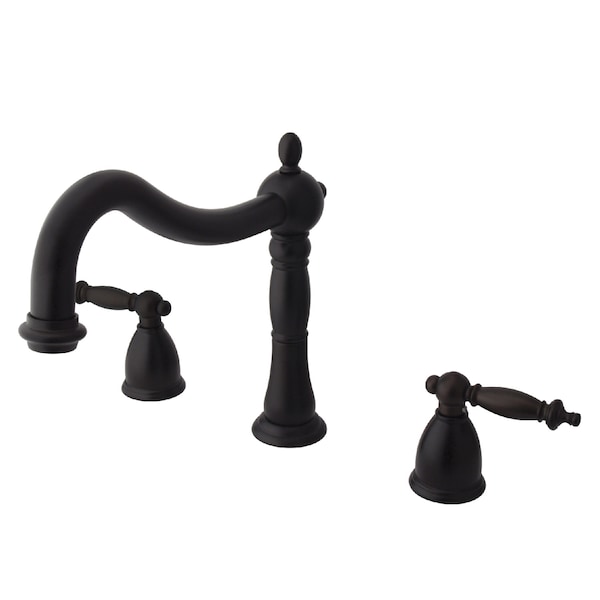 Roman Tub Faucet, Oil Rubbed Bronze, Deck Mount