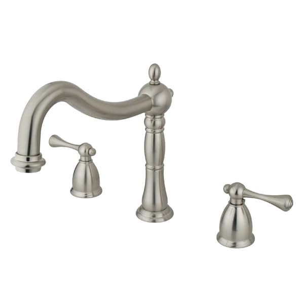 Roman Tub Faucet, Brushed Nickel, Deck Mount