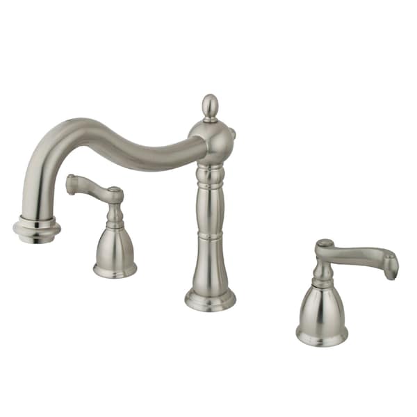 Roman Tub Faucet, Brushed Nickel, Deck Mount
