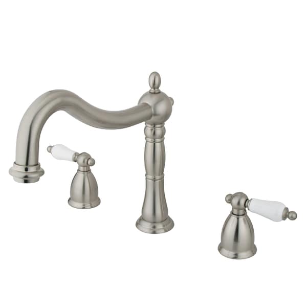 Roman Tub Faucet, Brushed Nickel, Deck Mount