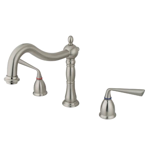 Roman Tub Faucet, Brushed Nickel, Deck Mount