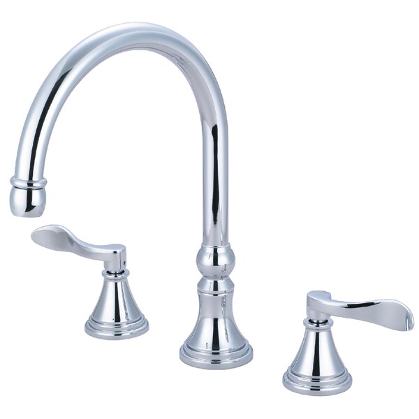 Roman Tub Faucet, Polished Chrome, Deck Mount