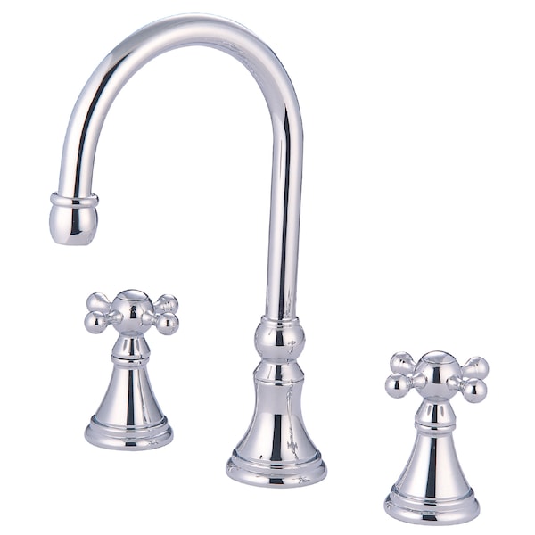 Roman Tub Faucet, Polished Chrome, Deck Mount