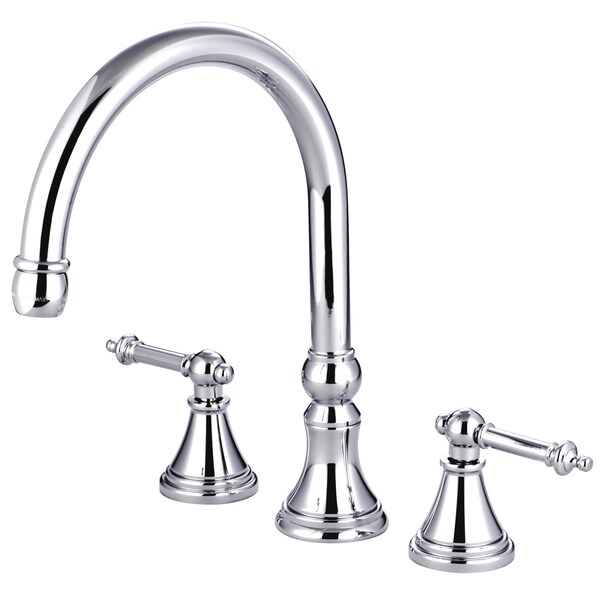 Roman Tub Faucet, Polished Chrome, Deck Mount