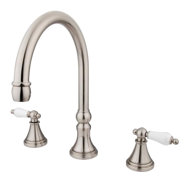 Roman Tub Faucet, Brushed Nickel, Deck Mount
