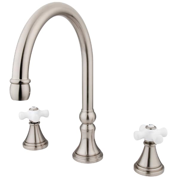 Roman Tub Faucet, Brushed Nickel, Deck Mount