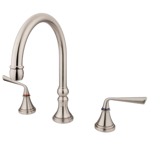Roman Tub Faucet, Brushed Nickel, Deck Mount