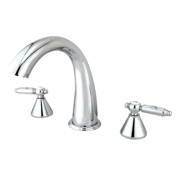 Roman Tub Faucet, Polished Chrome, Deck Mount