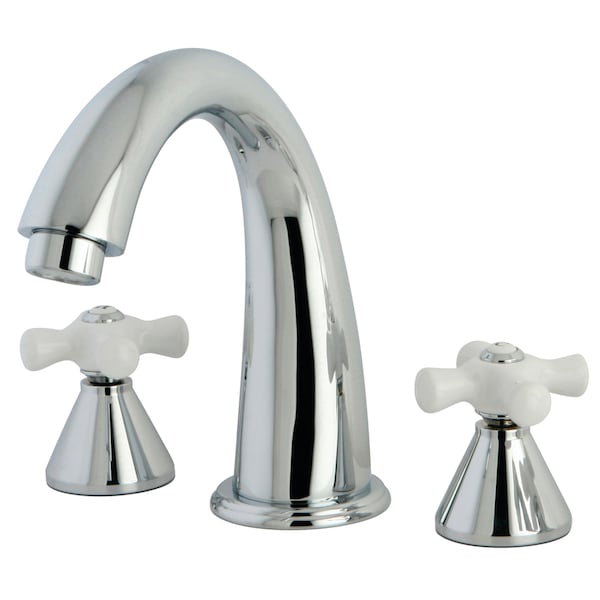 Roman Tub Faucet, Polished Chrome, Deck Mount