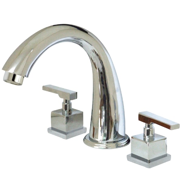 Roman Tub Faucet, Polished Chrome, Deck Mount