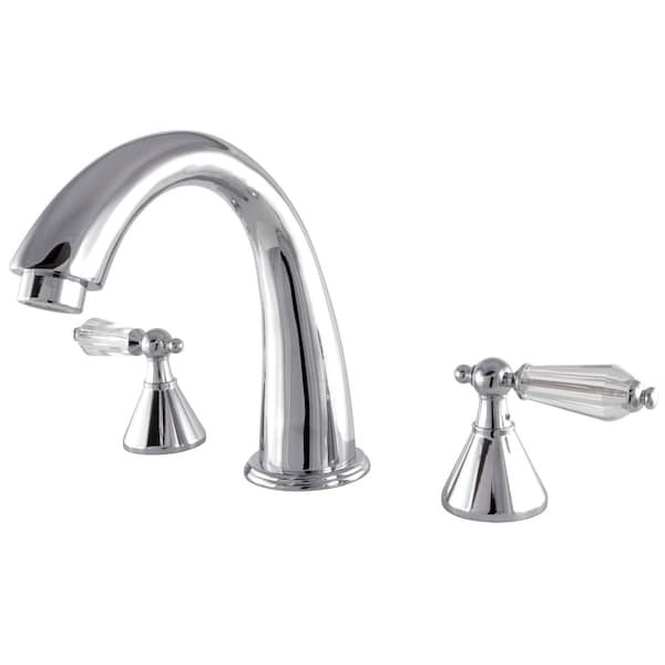 Roman Tub Faucet, Polished Chrome, Deck Mount