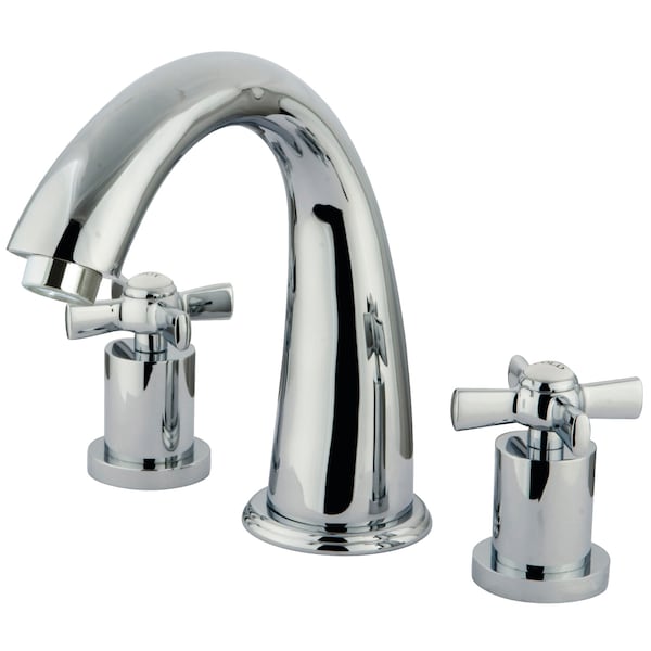 Roman Tub Faucet, Polished Chrome, Deck Mount