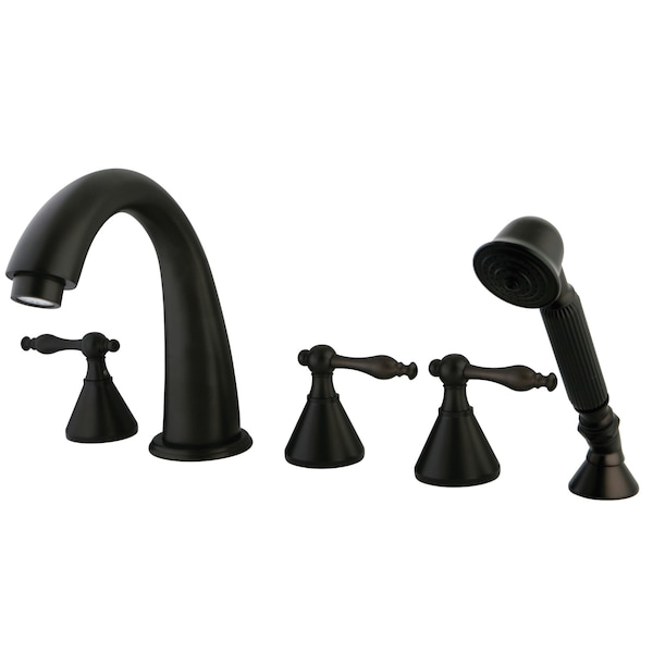 Roman Tub Faucet, Oil Rubbed Bronze, Deck Mount