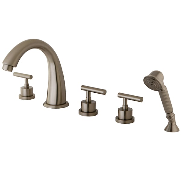Roman Tub Faucet, Brushed Nickel, Deck Mount