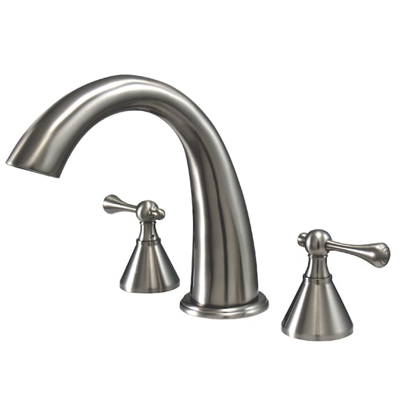 Roman Tub Faucet, Brushed Nickel, Deck Mount