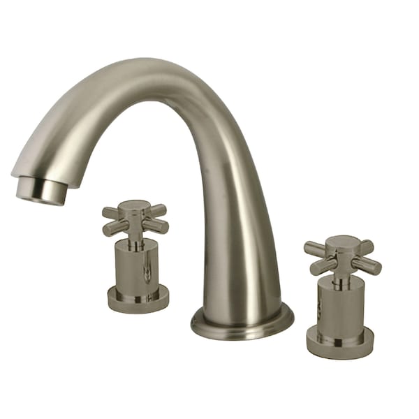 Roman Tub Faucet, Brushed Nickel, Deck Mount