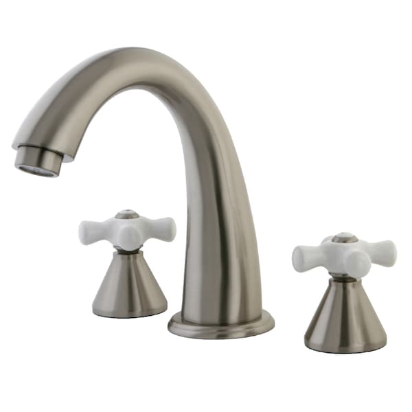 Roman Tub Faucet, Brushed Nickel, Deck Mount