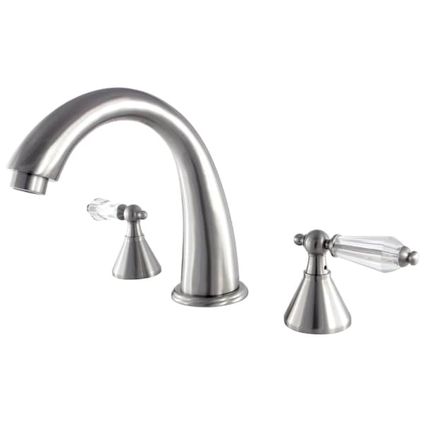 Roman Tub Faucet, Brushed Nickel, Deck Mount