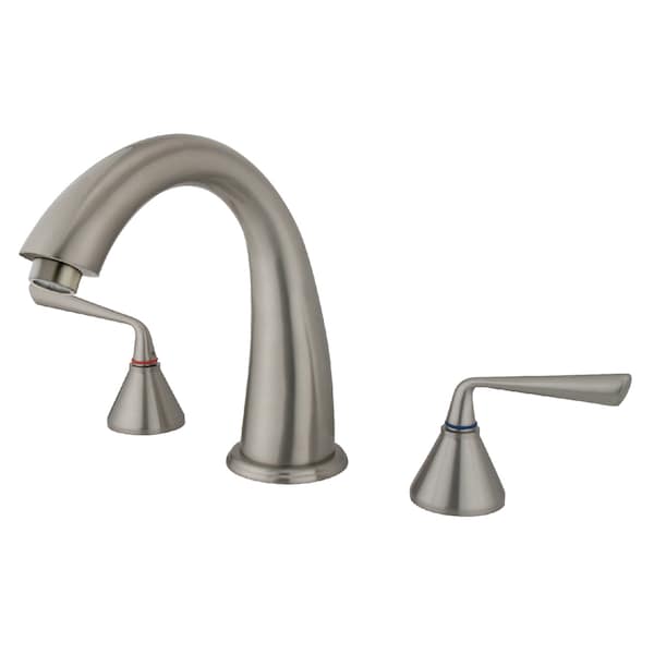 Roman Tub Faucet, Brushed Nickel, Deck Mount