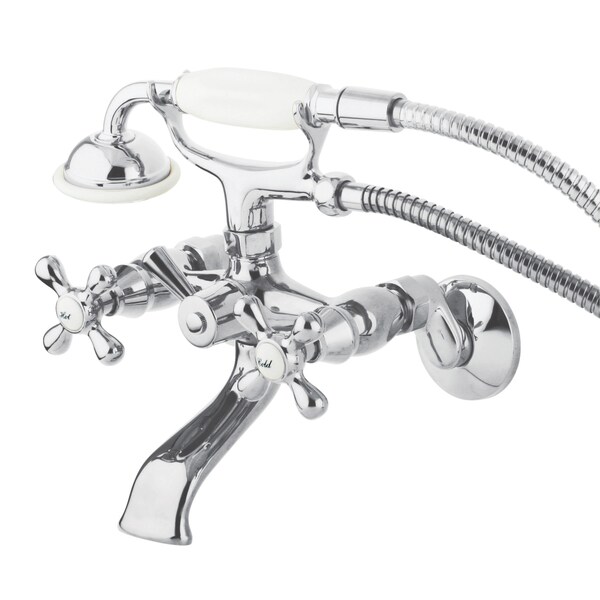 Wall-Mount Clawfoot Tub Faucet, Polished Chrome, Tub Wall Mount