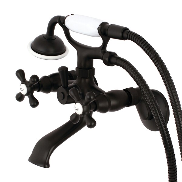 Wall-Mount Clawfoot Tub Faucet, Matte Black, Tub Wall Mount