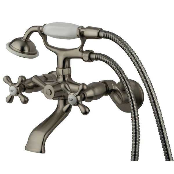 Wall-Mount Clawfoot Tub Faucet, Brushed Nickel, Tub Wall Mount
