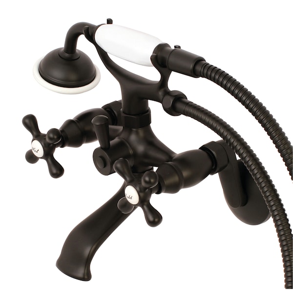 Wall-Mount Clawfoot Tub Faucet, Matte Black, Wall Mount