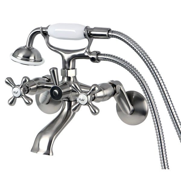 Wall-Mount Clawfoot Tub Faucet, Brushed Nickel, Wall Mount