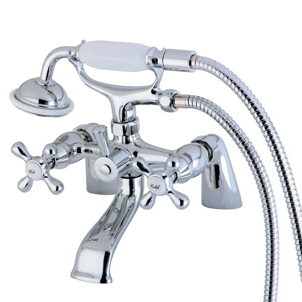 Deck-Mount Clawfoot Tub Faucet, Polished Chrome, Deck Mount