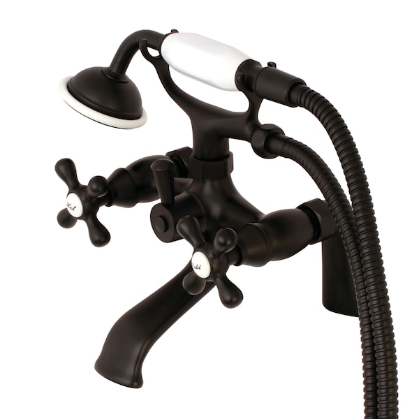 Deck-Mount Clawfoot Tub Faucet, Matte Black, Deck Mount