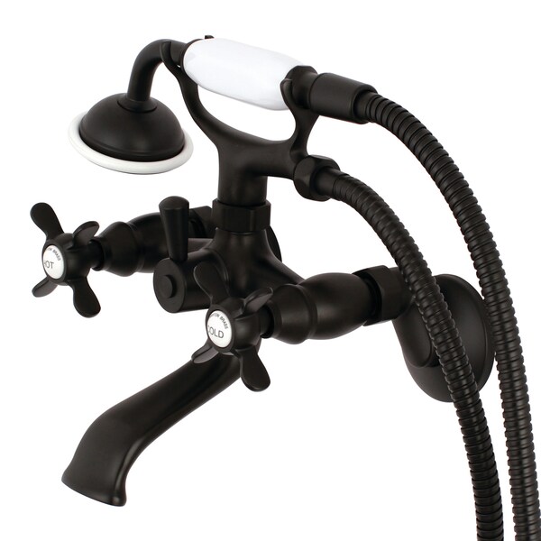 Wall-Mount Clawfoot Tub Faucet, Matte Black, Tub Wall Mount