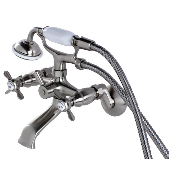 Wall-Mount Clawfoot Tub Faucet, Brushed Nickel, Tub Wall Mount