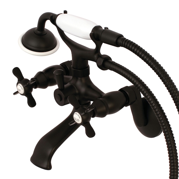 Wall-Mount Clawfoot Tub Faucet, Matte Black, Wall Mount