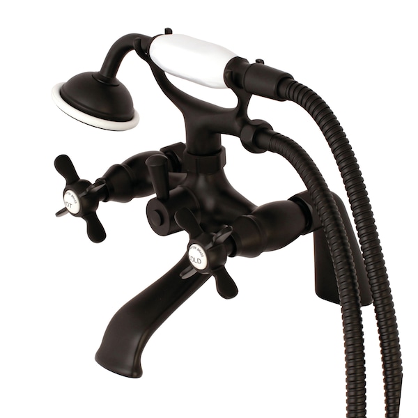 Deck-Mount Clawfoot Tub Faucet, Matte Black, Deck Mount