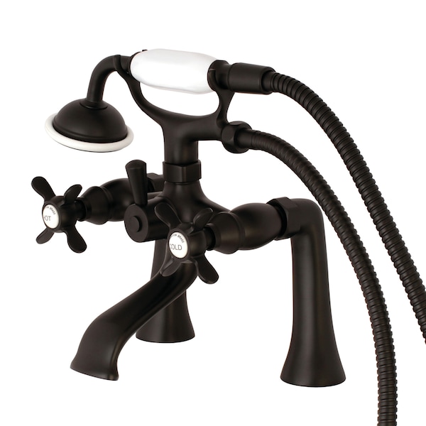 Deck-Mount Clawfoot Tub Faucet, Matte Black, Deck Mount