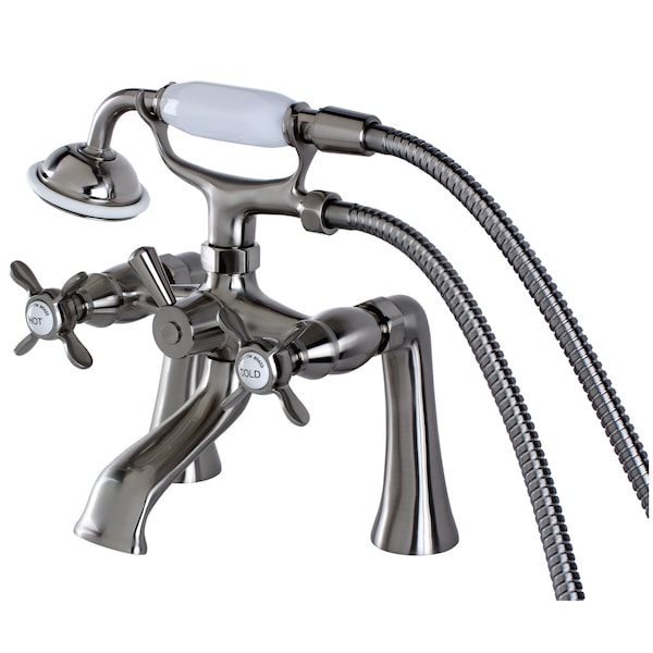 Deck-Mount Clawfoot Tub Faucet, Brushed Nickel, Deck Mount