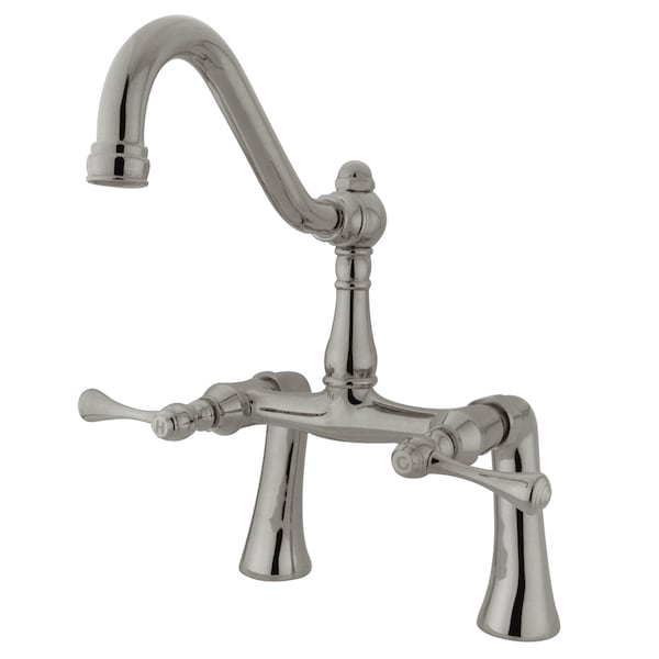 Deck-Mount Clawfoot Tub Faucet, Brushed Nickel, Deck Mount